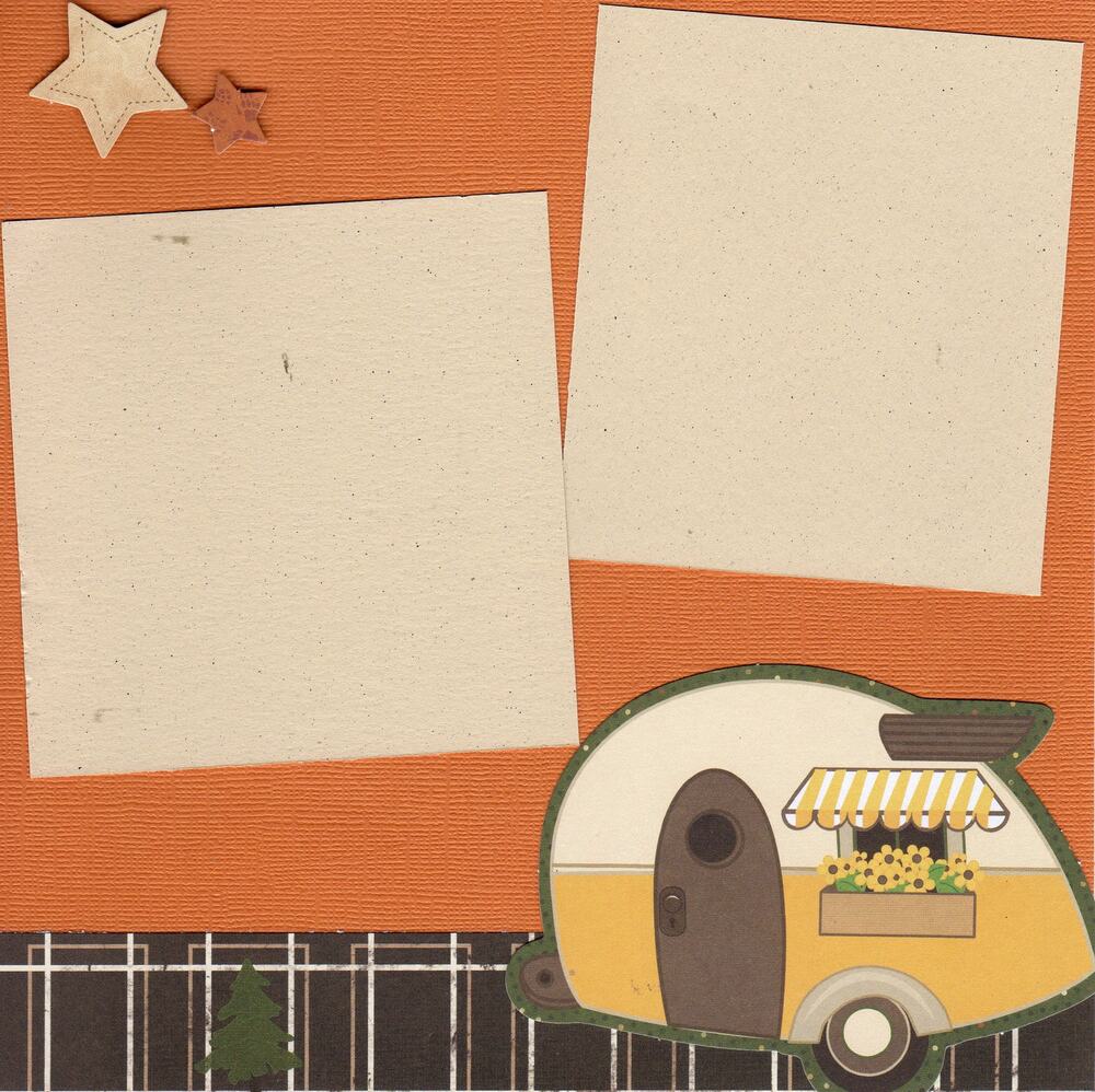 Camping - 8 x 8 Scrapbook Album - Handmade - Ready for your photos